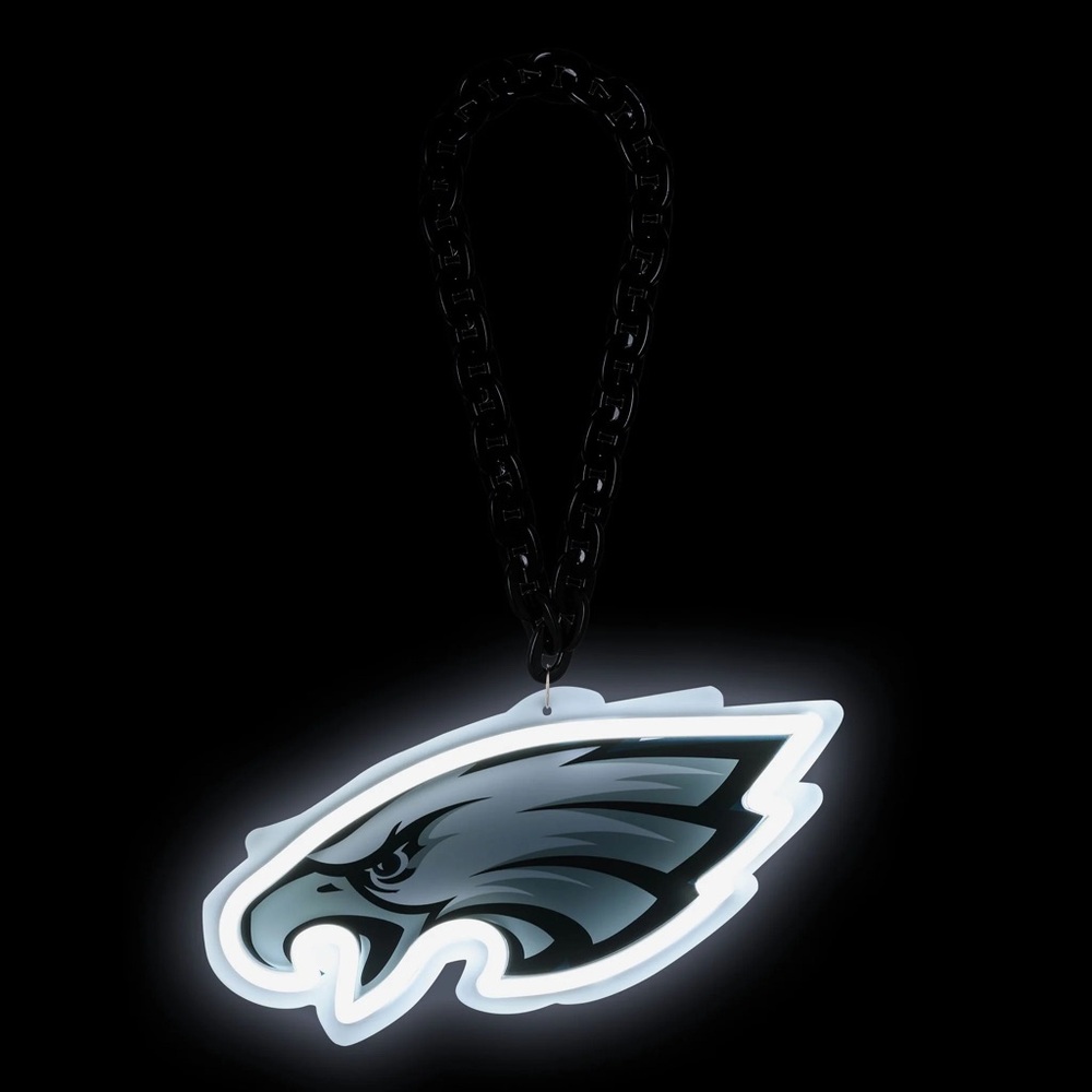 Philadelphia Eagles LED Neon Big Logo Chain Necklace.